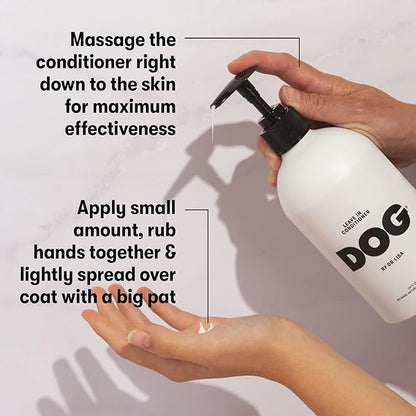 DOG by Dr. Lisa Leave-in Conditioner w/Coconut Oil, Rose Water, Chamomile, Natural, No Rinse, Moisturizing Coat & Skin Conditioning Treatment w/Plant Based Essential Oils, Vegan,16.9 oz Bottle