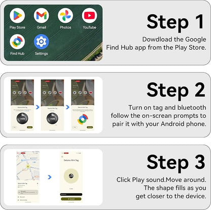 Air Tracker Android, 2026 New Smart Tags-4 Pack Android Tracker for Google'S Find Hub App, Bluetooth Tracker Keys Finder and Item Locator & GPS Trackers for Keys,Luggages,Wallet, IP67