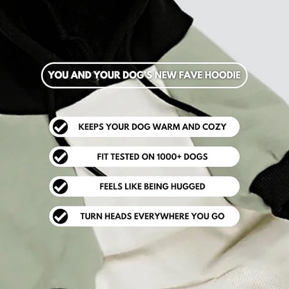 Spark Paws Human Hoodie - Premium Quality, Buttery Soft, Superior Comfort and Fit, Calming Fleece Interior, Suitable for All Styles - Olive Cream - S