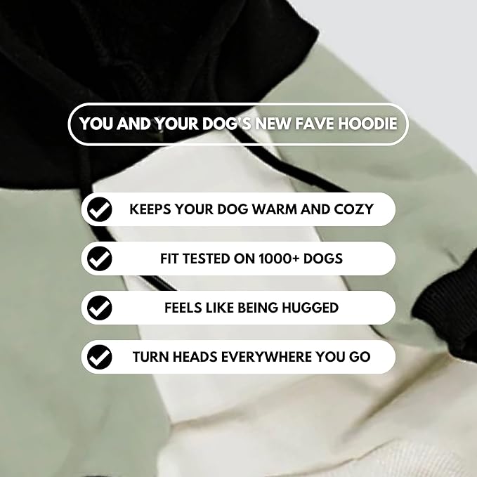 Spark Paws Human Hoodie - Premium Quality, Buttery Soft, Superior Comfort and Fit, Calming Fleece Interior, Suitable for All Styles - Olive Cream - L