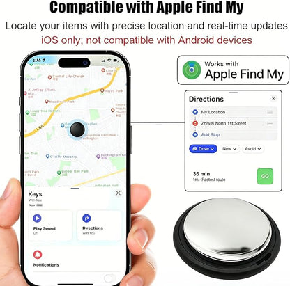 GPS Tracker for Vehicles No Subscription for iOS Only - 1 Pack | Undetectable Car Tracker, Precise Location Bluetooth Tag Compatible with Apple Find My for Key Luggage Kid Pet
