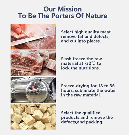 Freeze-Dried Chicken Breast for Dogs & Cats – 100% Pure Natural Protein, Grain-Free Pet Treats, Single-Ingredient Training Rewards - 4 OZ(Chicken)