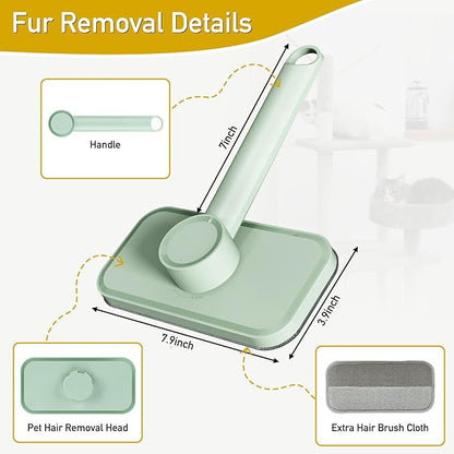 Rundik Pet Hair Remover – Reusable Lint Remover for Dog and Cat Hair Electrostatic Lint Brush Magic Pet Hair Removal Tool for Clothes, Couch, Carpet, Car, Rugs, Bedding, Fabric Furniture