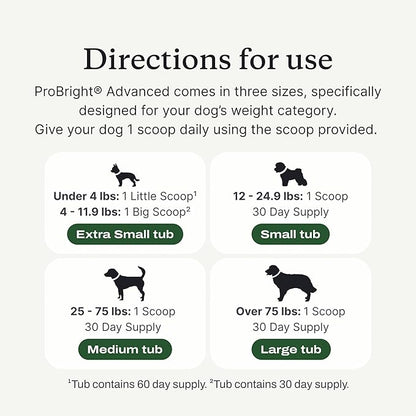 PetLab Co. ProBright Advanced Dental Powder - Dog Breath Freshener - Teeth Cleaning Made Easy – Targets Tartar & Bad Breath - Packaging May Vary - Formulated for Small Dogs