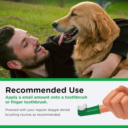 Nutri-Vet Enzymatic Dog Toothpaste, Plaque Remover for Teeth, Dog Breath Freshener, Tooth Whitening, Puppy Essentials, Made in the USA, Non-Foaming Chicken Flavor, 2.5 oz