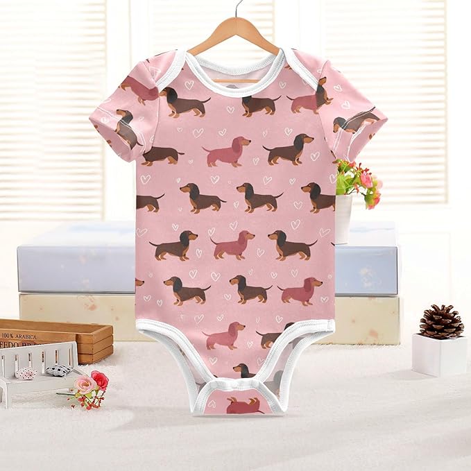 Bright Emotions Raccoons Baby Short Sleeve Bodysuits Romper Unisex Infant Outfit Wrapping Clothes for Boy Girl kids 3M