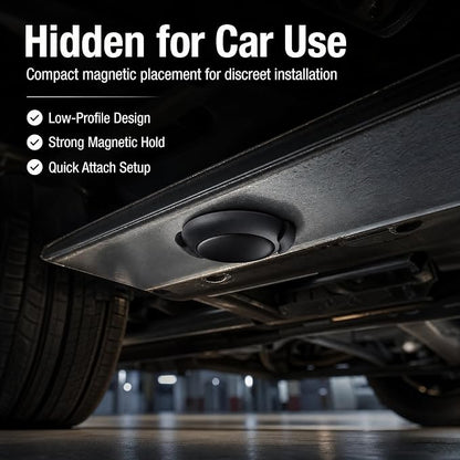 GPS Tracker for Vehicles – No SIM Required, Hidden Magnetic Car Tracker, Real-Time GPS Tracking for Kids, Car, Pets, No Monthly Fee, Works with Apple Find My, 2026 Upgraded (Black)