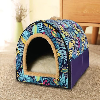 Pet Bed，Warm Cave Nest，Small Pet Animals Bed，Cozy Pet Bed，Pet Self Warming Beds，Cat Bed, Detachable semi-Enclosed Dual Purpose pet Bed, Warm Winter pet Litter, cat House。