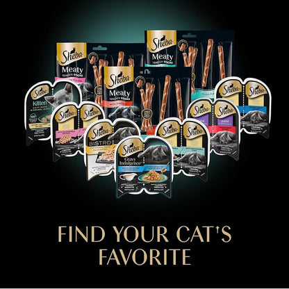 Sheba Meaty Tender Sticks Chicken Cat Treats,Chicken Flavor,Cat Snacks,0.14 oz.,(100 Sticks Total),5 Count (Pack of 20)