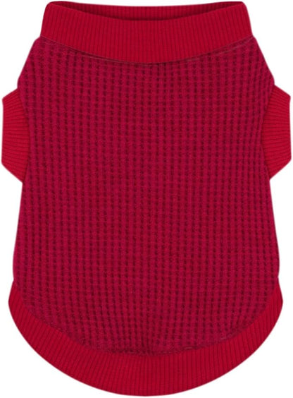 Cozy and Functional Dog Shirts for Small Puppies: Stretchable Wine Red Attire with Easy-On Design, Ideal for Chihuahuas and Yorkies - Enhance Comfort and Playfulness on Chill Days Small