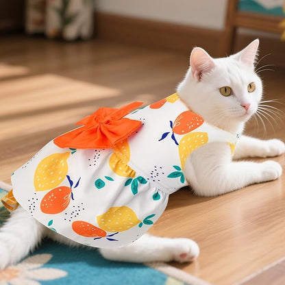 choyaxo Floral Dog Dress Cute Dog Skirt Pet Dress Summer Pet Clothes for Puppy Small Cats