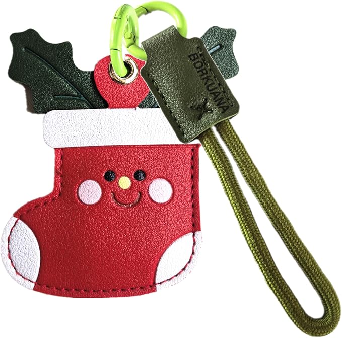 Leather Keychain Holder Case Compatible with AirTag,Cute Protective Cover with Keyring and lanyard,Anti-Scratch Finder GPS Tracker Case for Wallet Keys,bag,pets,Backpack(K)