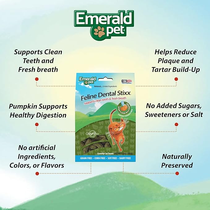 Emerald Pet Feline Dental Stixx (Catnip)