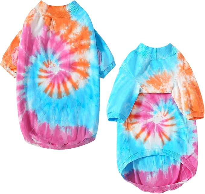 Dog Cotton Colorful Pink Orange T-Shirts Soft and Stretchy Dog Shirt Pajamas Pets Clothes for Extra Large Dogs(3XL PinkOrange)