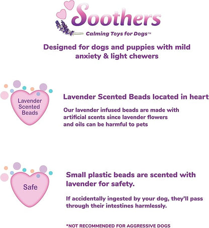 SPOT Soothers- Crinkle Paper Dog Toy-Separation Anxiety Toys for Dogs, Stuffing Free, Scented with Calming Lavender Fragrance Beads to Safely Calm & Relax Dogs and Puppies, 13in