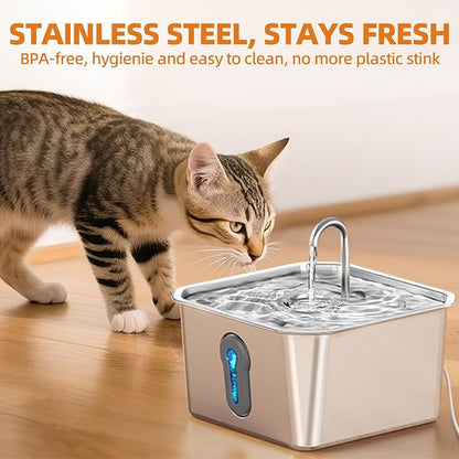 4L Large Cat Water Fountain for Multiple Cats with 8 Filters Pet Water Fountain for Cats Quiet Indoor Pets Dog Small Animal Automatic Dog Water Dispenser for Drinking Watering Supplies