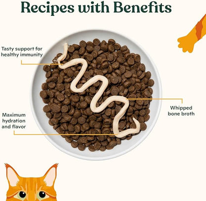 Made by Nacho Functional Mousse Sachets, Lickable Cat Treats, 12 Count with Bone Broth, 0.5 oz, No Grains, Corn, Wheat or Soy