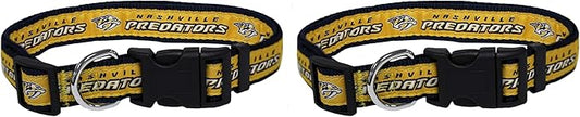 Pets First NHL Nashville Predators Collar for Dogs & Cats, Medium. - Adjustable, Cute & Stylish! The Ultimate Hockey Fan Collar! (Pack of 2)