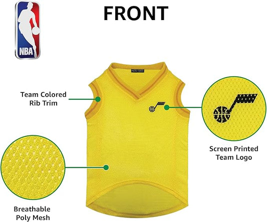 Pets First NBA Utah Jazz Dog Jersey, Medium- Tank Top Basketball Pet Jersey