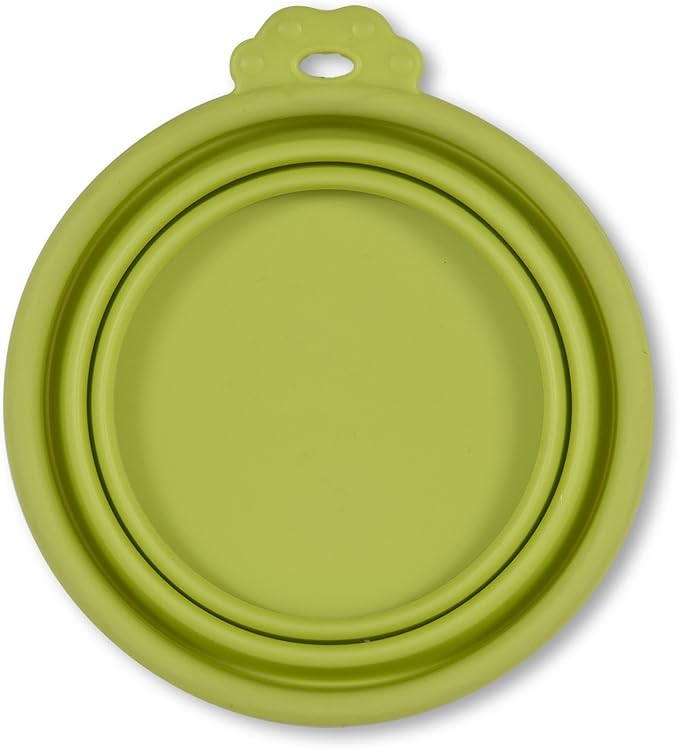 Cider Mills Petmate 23370 Silicone Round 3-Cup Travel Bowl for Pets, Go-Go Green