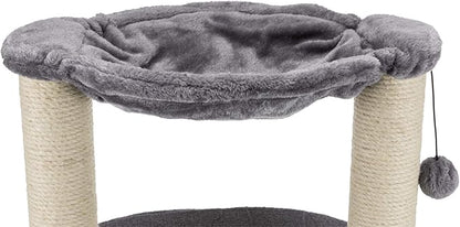 Trixie Baza Grande 24-in Cat Tree, Two Sisal Scratching Posts, Cat Condo and Hammock, Dangling Cat Toy