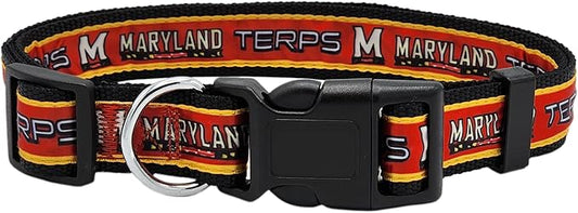 Pets First Collegiate PET Collar OLD VERSION Maryland Terrapins Dog Collar, Size Large. Best Sports Team Collar for Dogs & Cats. A Shiny & Colorful Dog & Cat Collar Licensed by The NCAA