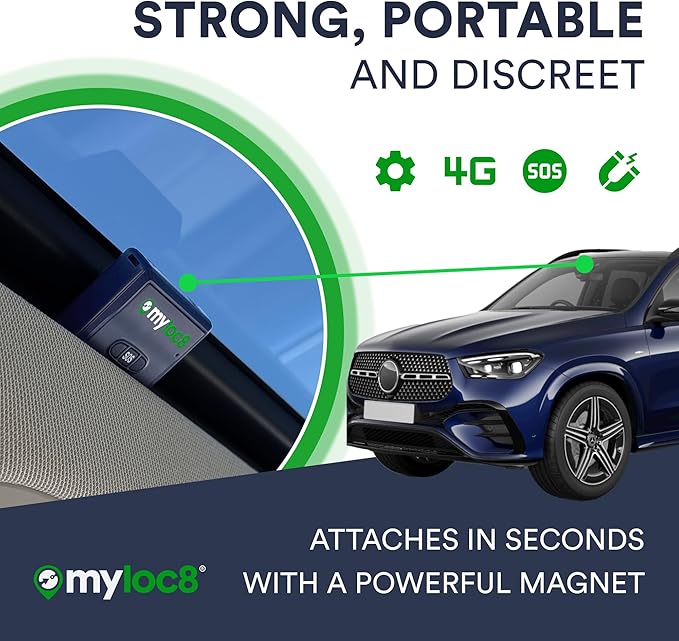 GPS Tracker for Vehicles with Magnet – 4G LTE Real-Time Location Device with App, Long Life Battery – Anti-Theft GPS Tracker for Car, Motorcycle, Scooter, Bike (Subscription Required)