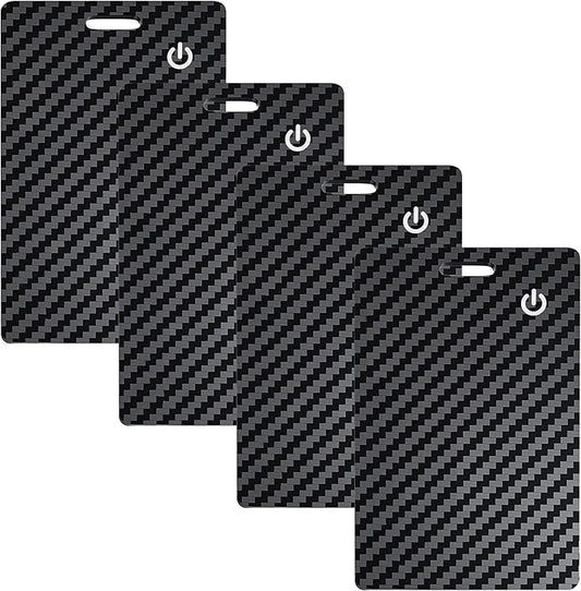 [Apple MFi Certified] 4 Pack Wallet Tracker Card with Apple Find My (iOS Only) Rechargeable Air Tracker Tags Bluetooth Wallet Finder IP68 Waterproof GPS Tracker Item Finder for Keys, Bags, Passport