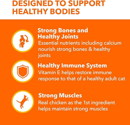 IAMS Proactive Health Senior Dry Cat Food Cat Food Dry Chicken Recipe, Real Chicken in Every Bite, 16 lb. Bag