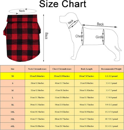 Tongcloud 3 Pack Plaid Puppy Cat Shirt - Cute Dog & Cat Shirts for Medium Dogs & Cats - Birthday Party & Holiday Photo((Red, Blue & White,Medium)