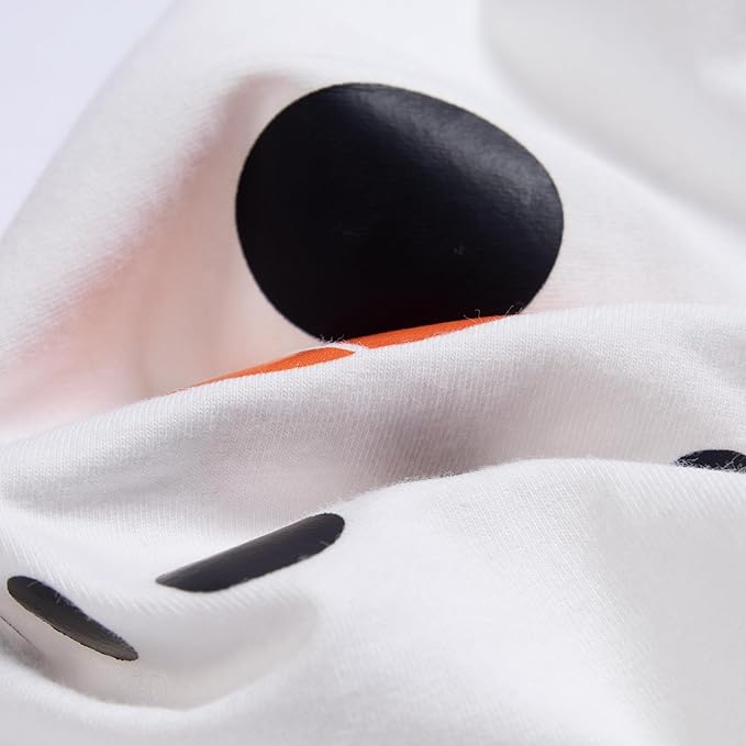 Fitwarm Snowman Dog Christmas Outfit, Holiday Dog Clothes for Small Dogs Boy Girl, Cute Pet Shirt, Black, White, Orange, Large