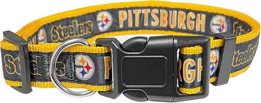 Pets First NFL Pittsburgh Steelers Licensed PET COLLAR, Extra Large - Heavy-Duty, Strong, and Durable Dog Collar. Available in 31 Football Teams and 4 Sizes