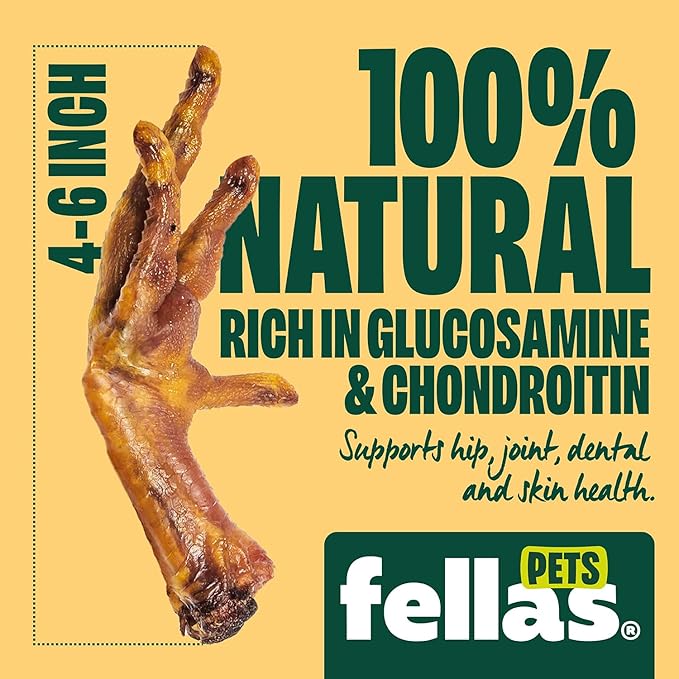 100% Natural Dehydrated Chicken Feet Peanut Butter Flavor For Dog Treats - Organic, No Rawhide, Sensitive Stomach, Nail Free, Odor Free, High Collagen, Hip Joint & Dental Health - 26 Count