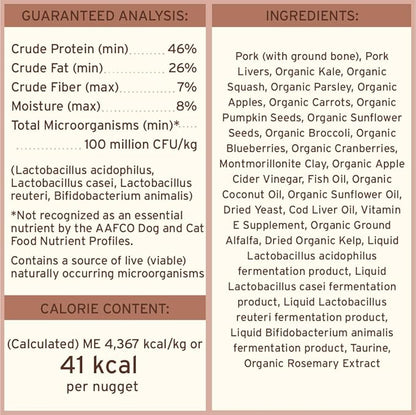 Primal Freeze Dried Raw Dog Food Nuggets, Pork, Complete & Balanced Meal, Also Use as Topper or Treat, Premium, Healthy, Grain Free, High Protein Raw Dog Food, 14 oz (Pack of 4)