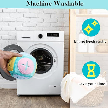 Large Rabbit Foraging Toy with Bell, Washable Puzzle Feed Game Rabbit Toy for Bunnies Boredom, Snuffle Ball Treat Dispenser Exercise Bunny Enrichment Toys, Bunny Toys for Indoor Bunnies(Random Color)