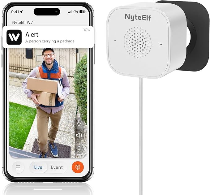 2K Window Cameras for Home Security- 2.4Ghz WiFi Window Camera,Color Night Vision,Human Detection,24/7 Recording, Easy & Quick Install（White）