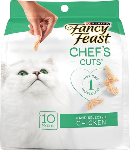 Purina Fancy Feast Natural Cat Treats, Purely Natural Hand-Selected Chicken - (Pack of 5) 10 ct. Pouches