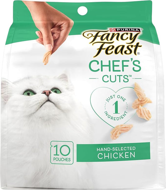 Purina Fancy Feast Natural Cat Treats, Purely Natural Hand-Selected Chicken - (Pack of 5) 10 ct. Pouches