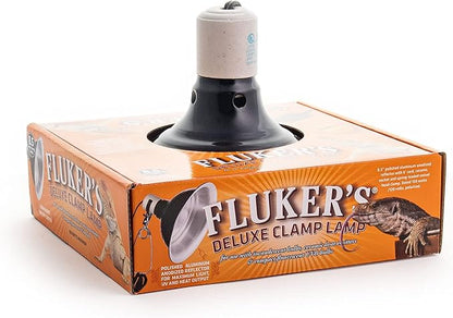 Fluker's Repta-Clamp Lamp, Heavy Duty Clamp Light For Reptile Tanks and Terrariums, UL/CUL Approved, Great for Reptile Basking, 150-Watt Maximum with On/Off Switch, 8.5"