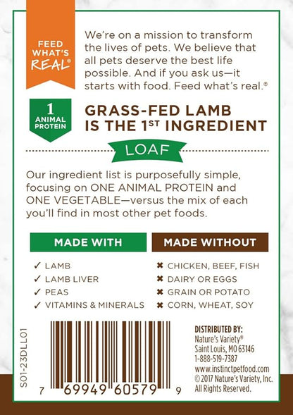 Instinct Limited Ingredient Diet, Wet Canned Dog Food, Grain Free - Real Lamb, 13.2 Ounce (Pack of 6)