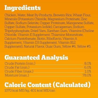Pedigree Chopped Ground Dinner Adult Soft Wet Dog Food with Chicken, Canned Dog Food, 13.2 oz. Cans, 12 Count