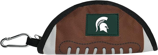 Pets First NCAA Michigan State Spartans Collapsible Dog Travel Bowl, Food and Water Bowl for Dogs & Cats. Lightweight Leak-Proof Pet Bowl for Travel with Football Field & Pebble-Grain Design