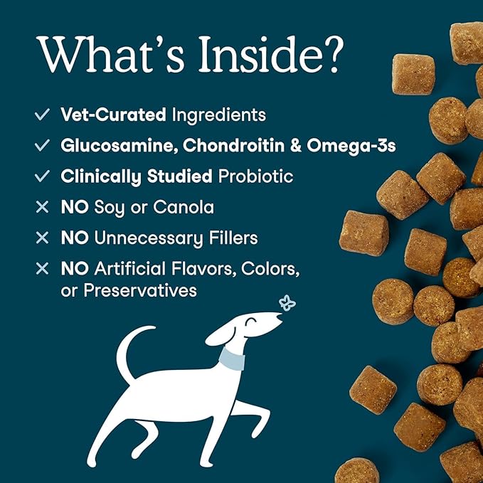 Fera Pets Dog Multivitamin Chews with Glucosamine and Probiotics - Essential Dog Vitamins & Minerals - Promotes Healthy Digestion & Joints - Boosts Skin & Coat Health with Omega-3s - 30 Soft Chews
