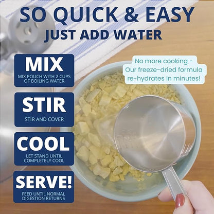 Under the Weather Bland Diet for Dogs | Easy to Digest for Sick Dogs | Always Be Ready | Contains Electrolytes - All Natural Freeze Dried 100% Human Grade Meats | 6 Pack - Chicken, Rice - 6oz