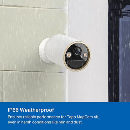 Tapo MagCam 4K Outdoor Wireless Security Camera - Up to 200-Day Battery, Magnetic Mount, Person/Vehicle Detection, Subscription-Free Local Storage or Optional Cloud, Compatible with Alexa, C460