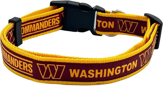 Pets First NFL Washington Commanders Dog & Cat Collar, Medium Football Team Collar - Licensed by The NFL, Team Color (WAC-3588-MD)