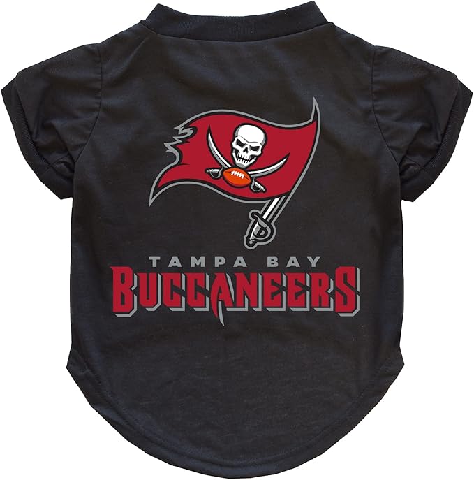 Littlearth NFL Tampa Bay Buccaneers Pet T-Shirt, Team Color, Large