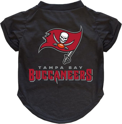 Littlearth NFL Tampa Bay Buccaneers Pet T-Shirt, Team Color, X-Small
