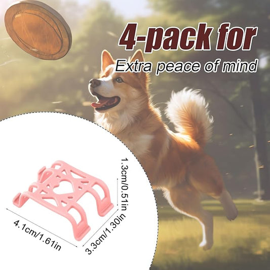 PEUTIER 4pcs Attachment Clips, GPS Dog Silicone Cover Accessories for Dog Activity Parts Replacement (Pink)