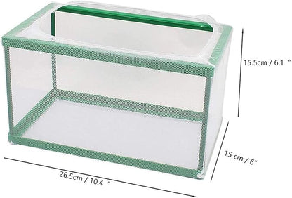 XMHF Nylon Mesh Fish Fry Hatchery Breeder Box Separation Net White Green